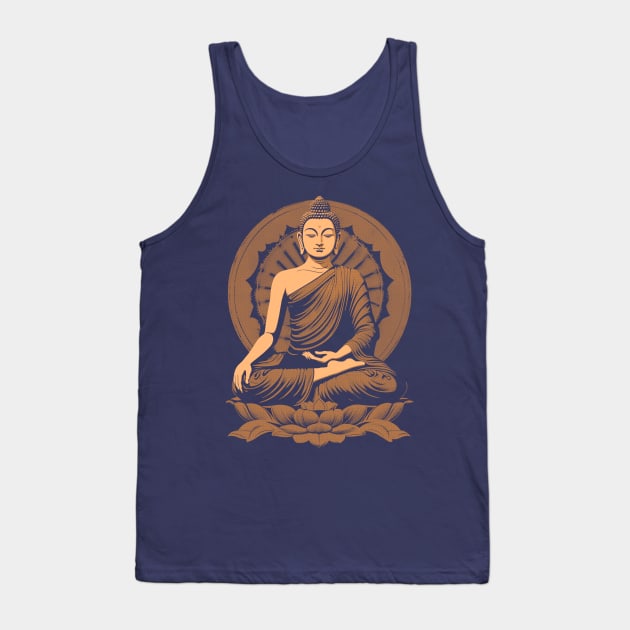 Gautama Buddha Meditations - Coffee Tank Top by GAz